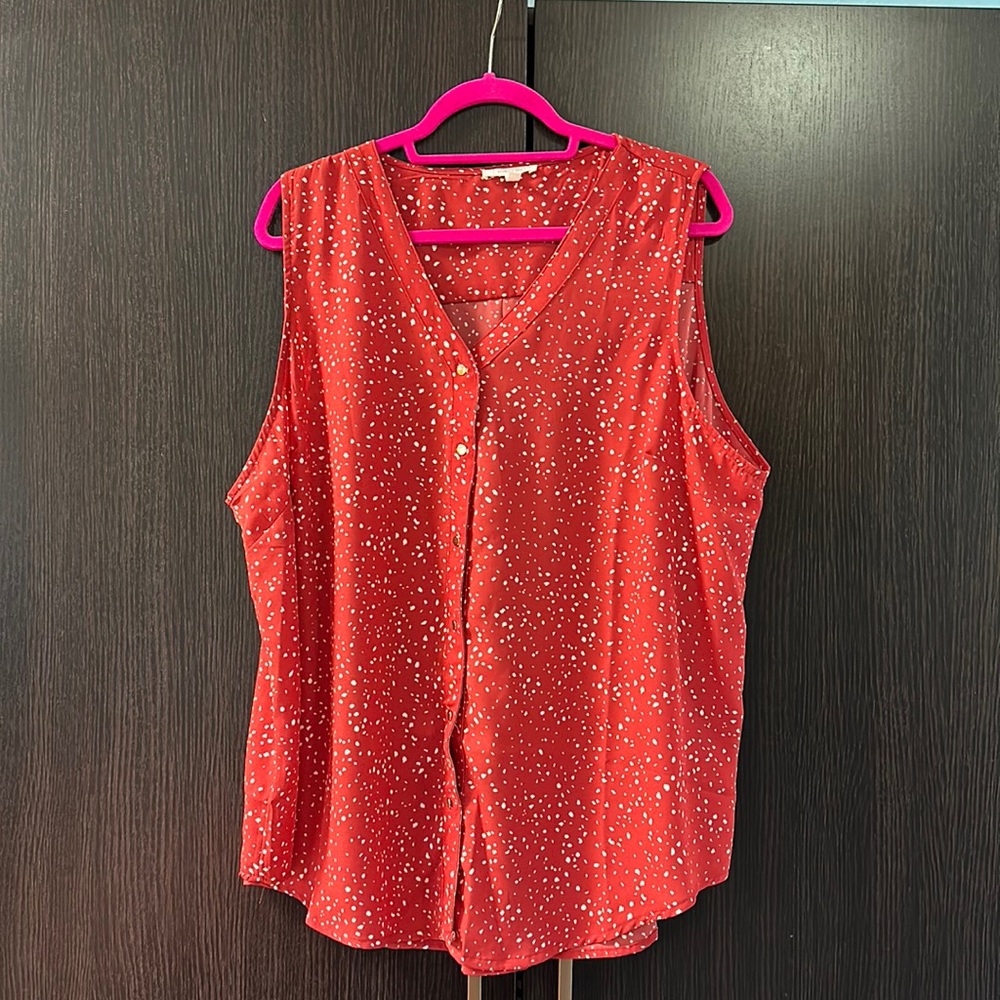 Maurice’s Red dot flowy Tank 2X
